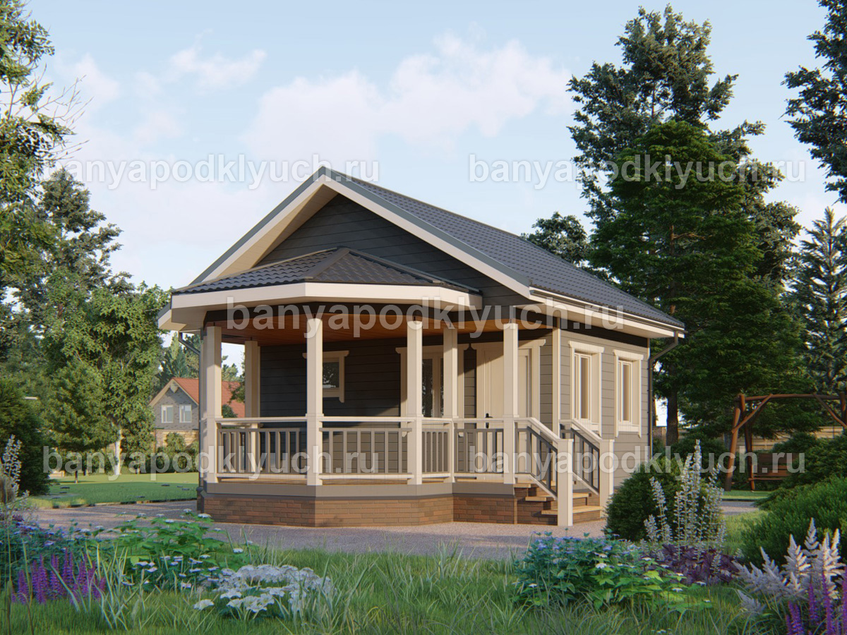 Каркасная баня 7.5x6 м Каркасная баня 7.5x6 м